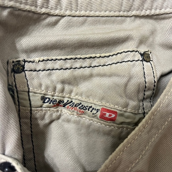 Diesel Thavar Slim Skinny Jeans Mens 32 Tan Straight - Picture 10 of 10